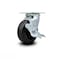 Service Caster 5 Inch Rubber on Steel Swivel Caster with Roller Bearing and Brake SCC SCC-30CS520-RSR-TLB - alternate 1